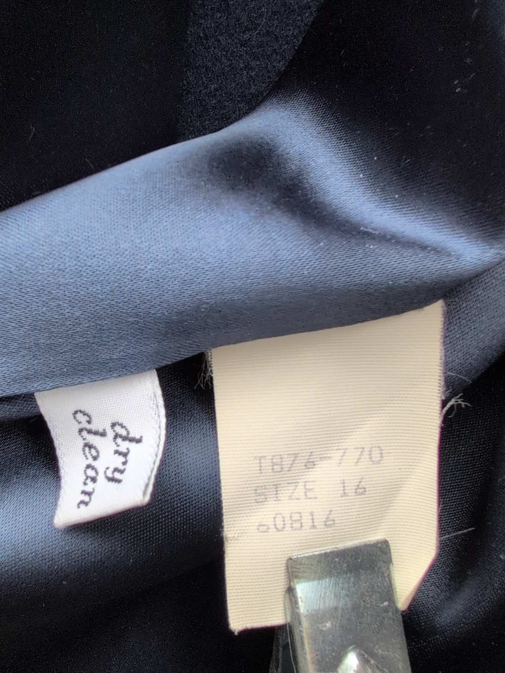 Vtg Pendleton Overcoat Womens 16 Blue Virgin Wool Double Breasted Trench USA - Picture 5 of 13